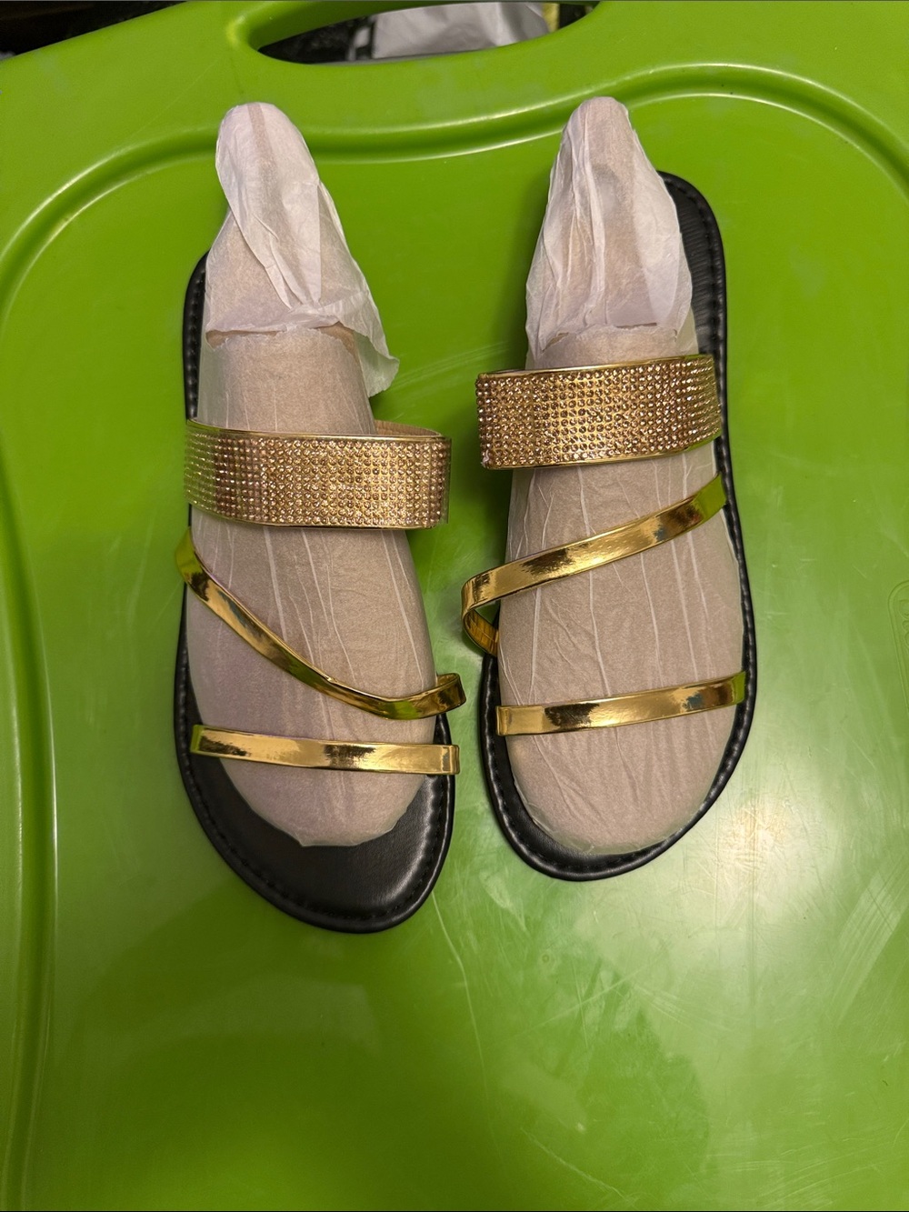 Cute gold sandals size 8